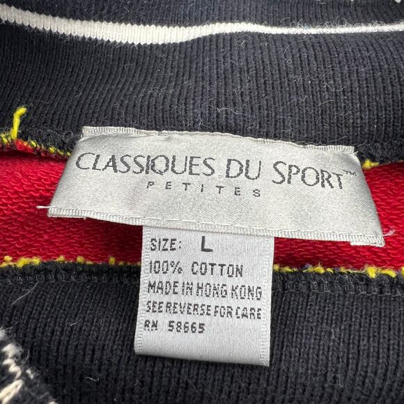 Vintage Classiques Du Sport Funnel Neck Sweatshirt Size L - Picture 6 of 9